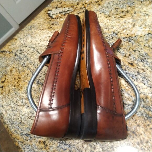 Sandro Moscoloni LA VIDA PER-FLEX Tassel Leather Loafer Shoes Brown Mens 10 EUC - Picture 6 of 15